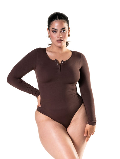 Body modelujące damskie | długi rękaw, modal