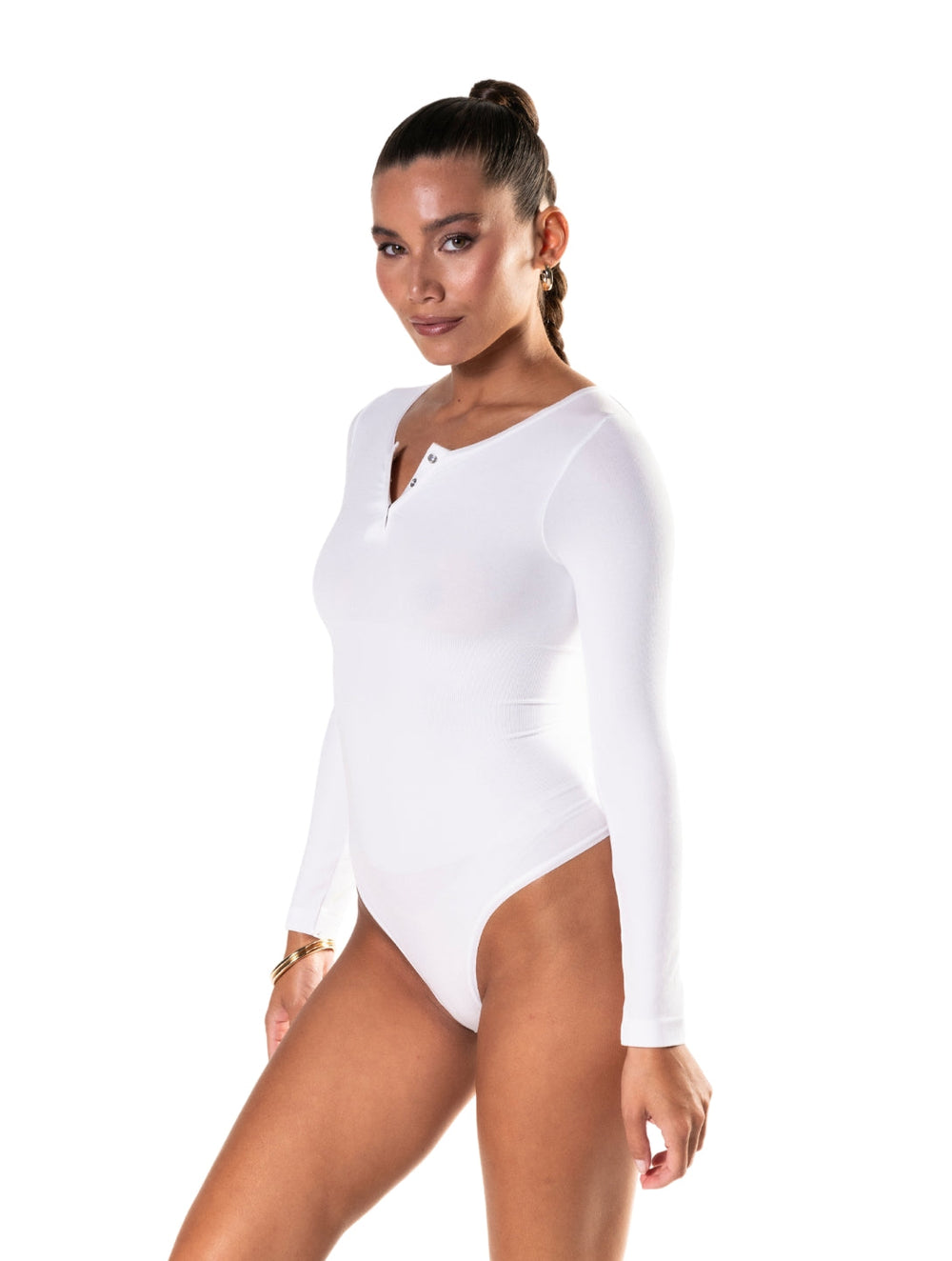 Body modelujące damskie | długi rękaw, modal