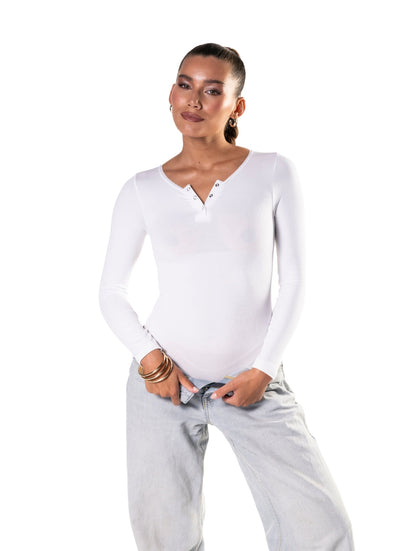 Body modelujące damskie | długi rękaw, modal