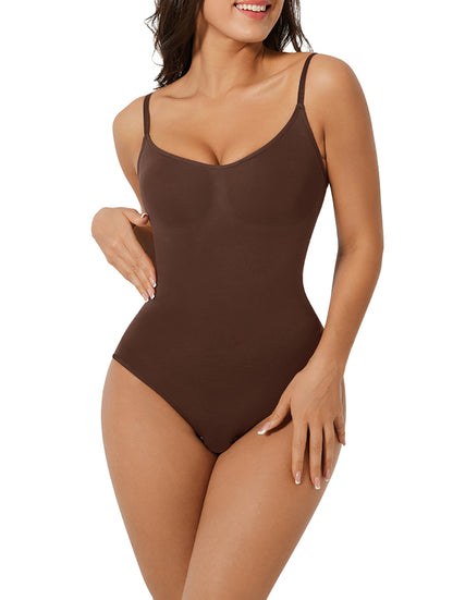 Body modelujące damskie | Power mesh, wbudowany biustonosz, zapięcie na haczyki | Bielizna korygująca
