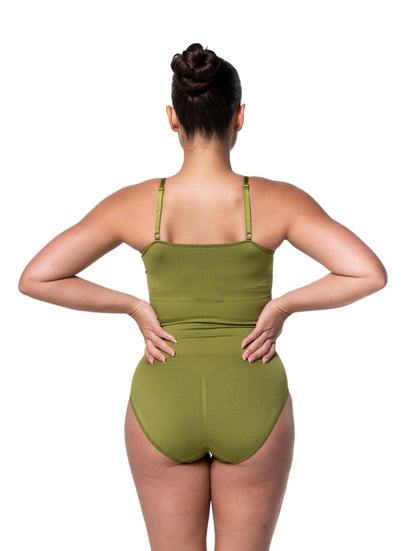 Body modelujące damskie | Power mesh, wbudowany biustonosz, zapięcie na haczyki | Bielizna korygująca