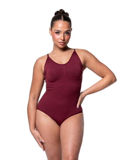 Body modelujące damskie | Power mesh, wbudowany biustonosz, zapięcie na haczyki | Bielizna korygująca