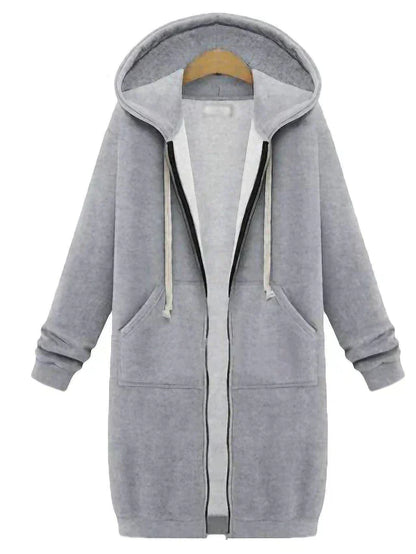 Kardigan damski | oversize, żebrowany kaptur