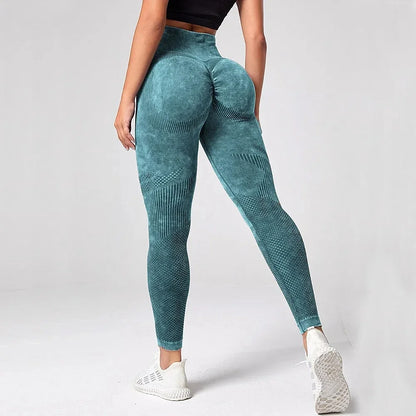 Legginsy damskie do jogi | bezszwowe, efekt scrunch
