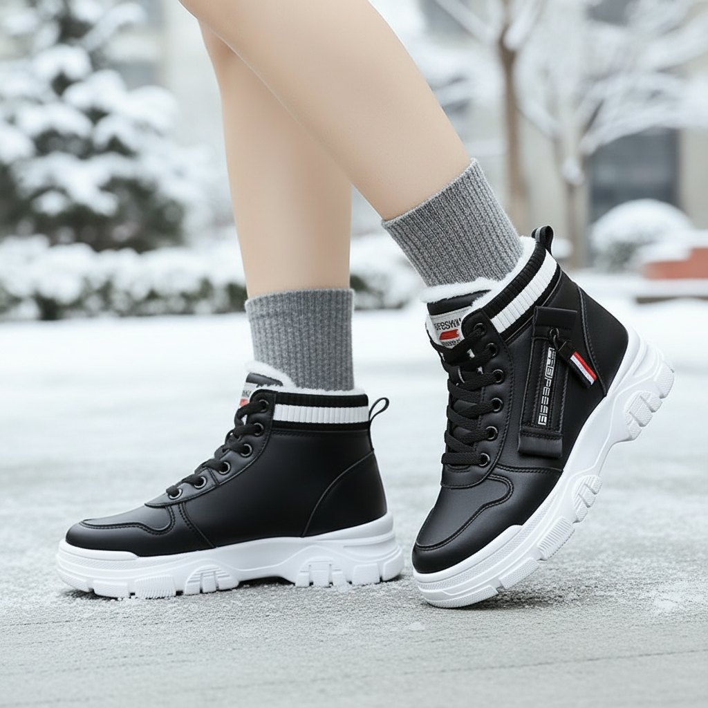 Sneakersy damskie | ocieplane, platforma