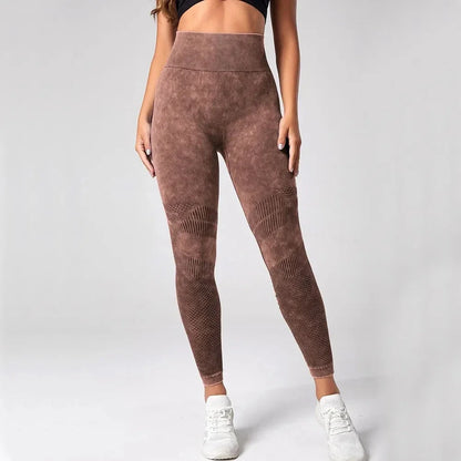 Legginsy sportowe damskie | bezszwowe, efekt scrunch