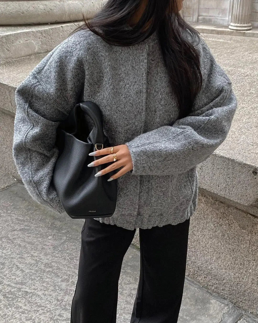 Sweter damski oversize | grube dzierganie