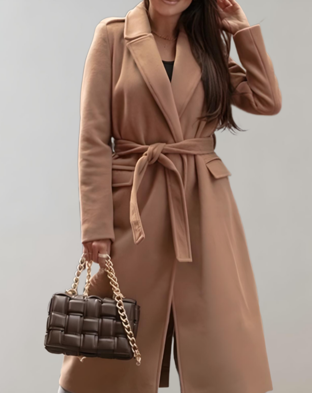 Płaszcz damski | oversize, długi fason
