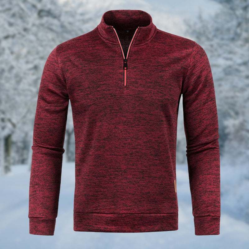 Sweter męski | zamek, strukturalna dzianina