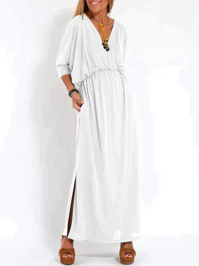 Sukienka maxi | dopasowana w talii