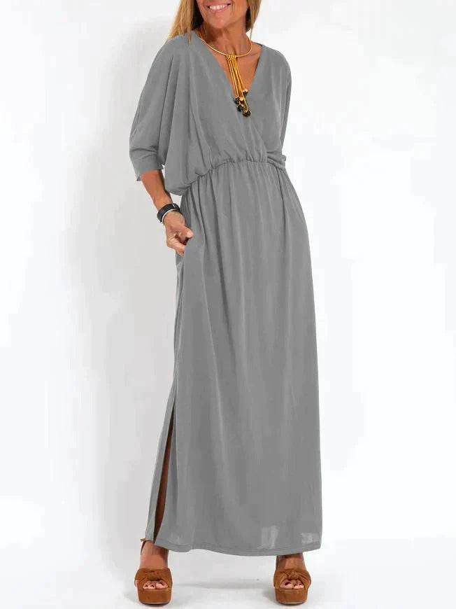 Sukienka maxi | dopasowana w talii