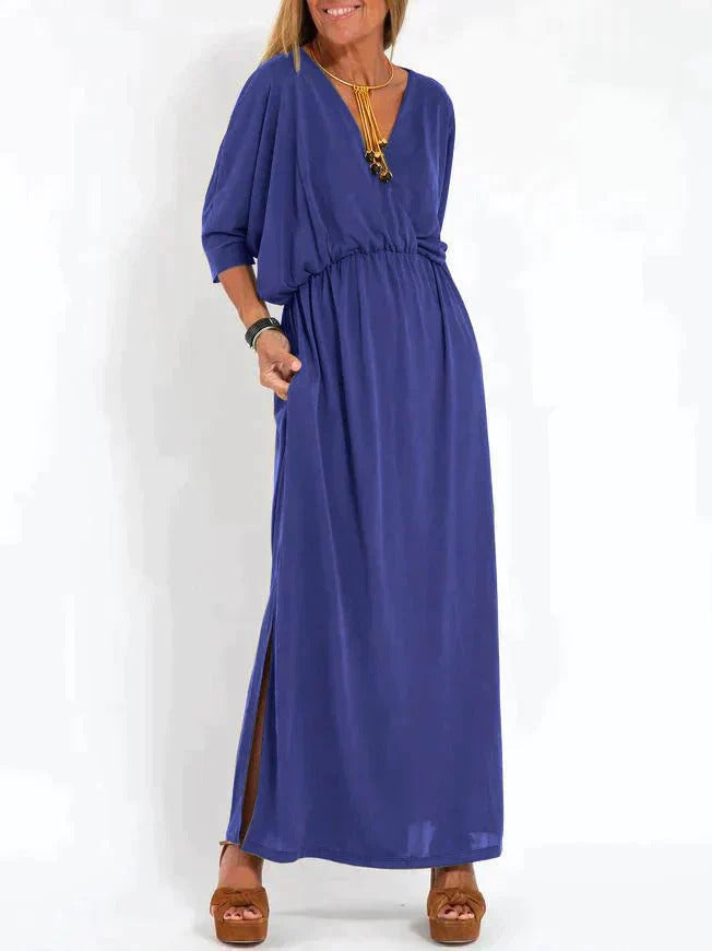 Sukienka maxi | dopasowana w talii