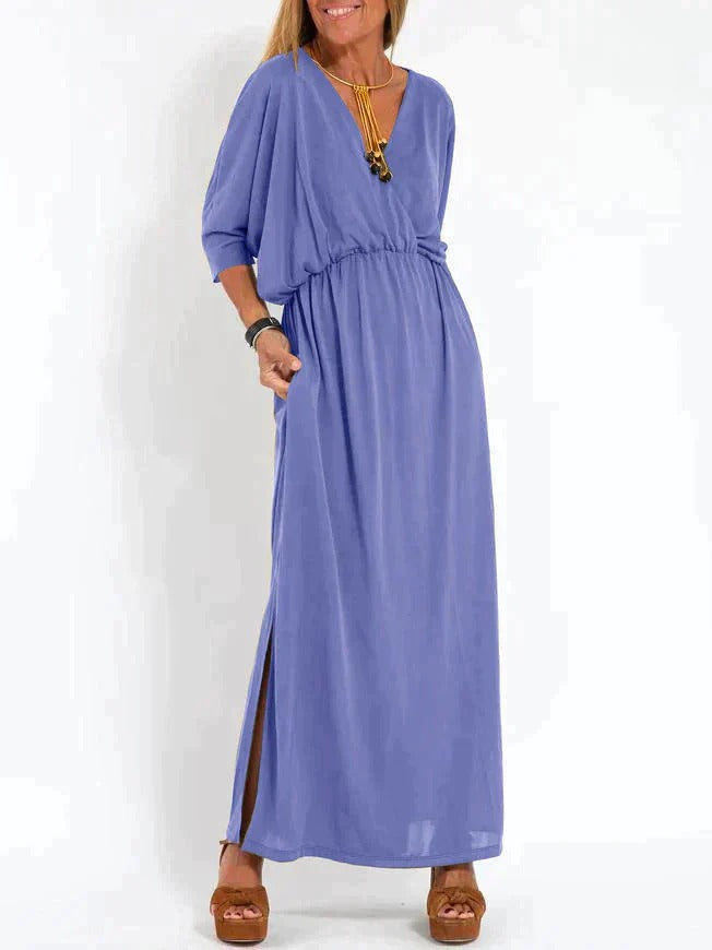 Sukienka maxi | dopasowana w talii