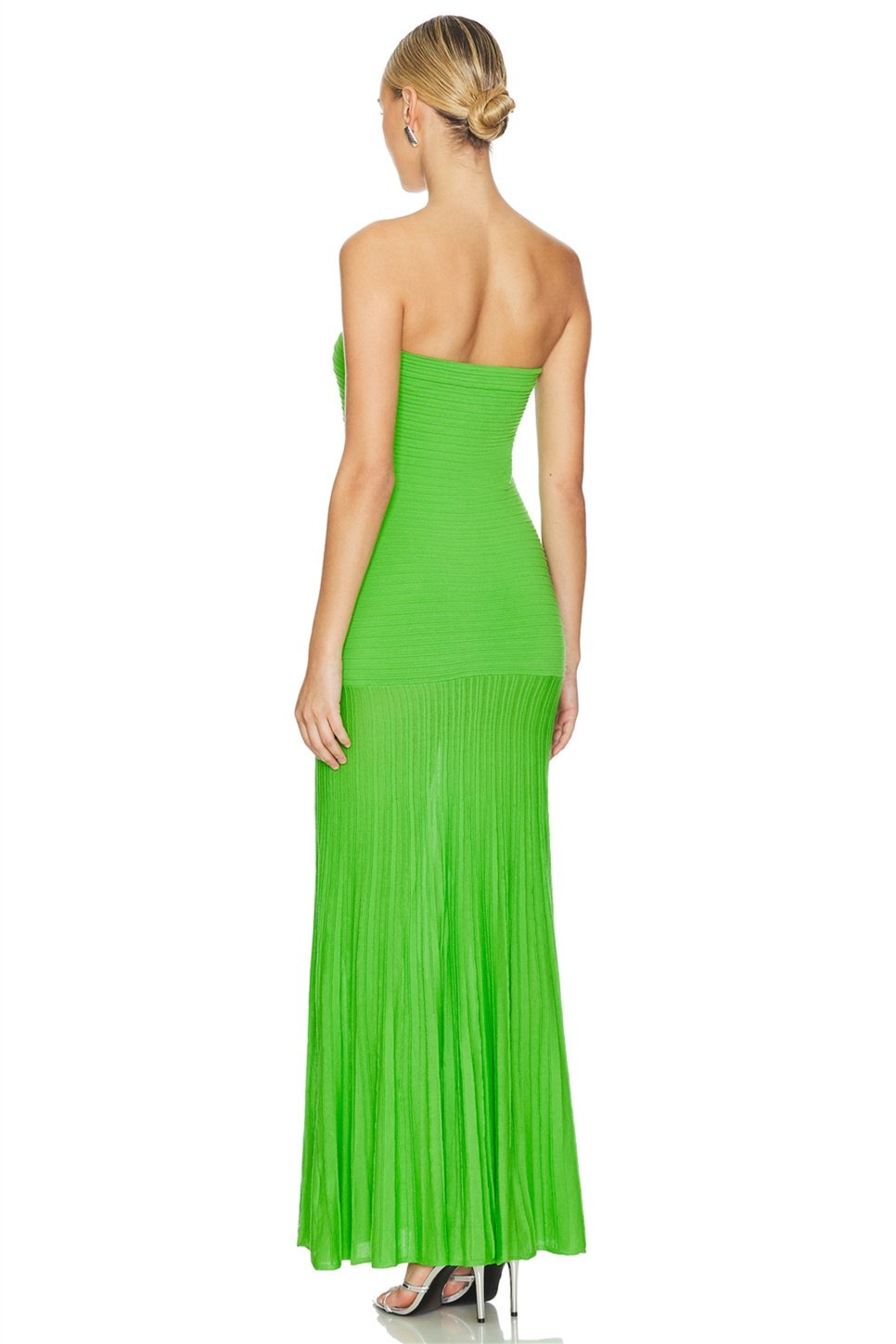 Sukienka maxi bustier | plisowana spódnica