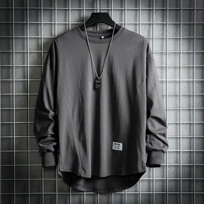 Sweter męski oversize | wydłużony dół, wzmocnione szwy
