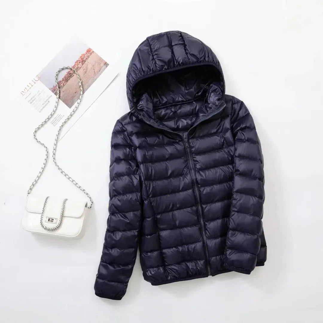 Kurtka puchowa unisex | wodoodporna, kieszeń z zamkiem
