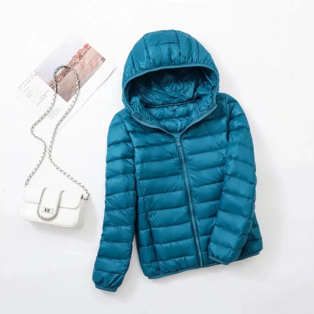 Kurtka puchowa unisex | wodoodporna, kieszeń z zamkiem