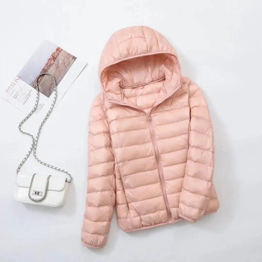 Kurtka puchowa unisex | wodoodporna, kieszeń z zamkiem