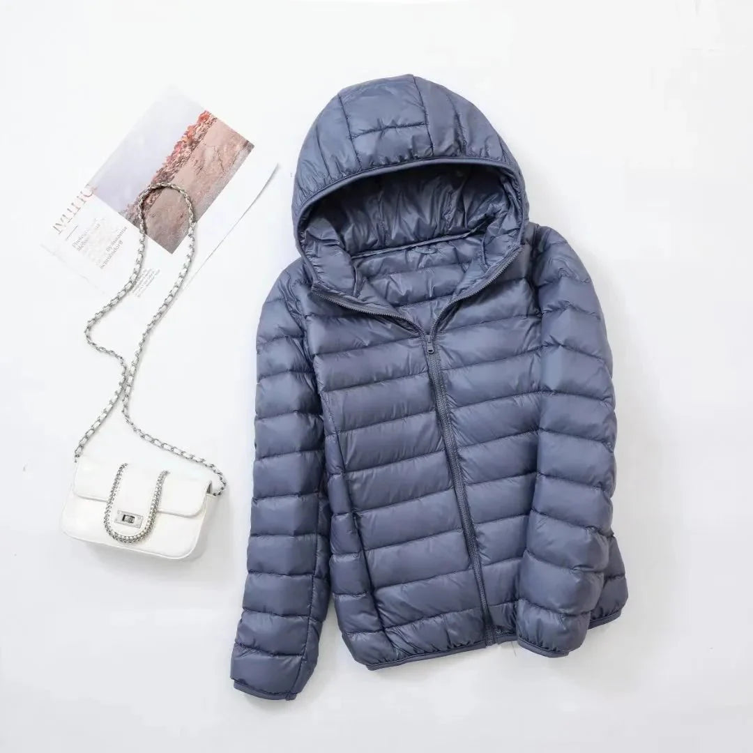 Kurtka puchowa unisex | wodoodporna, kieszeń z zamkiem