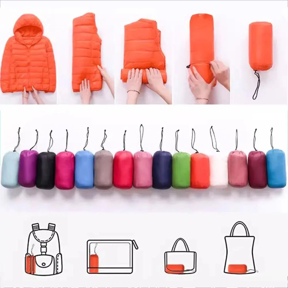 Kurtka puchowa unisex | wodoodporna, kieszeń z zamkiem