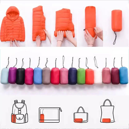 Kurtka puchowa unisex | wodoodporna, kieszeń z zamkiem