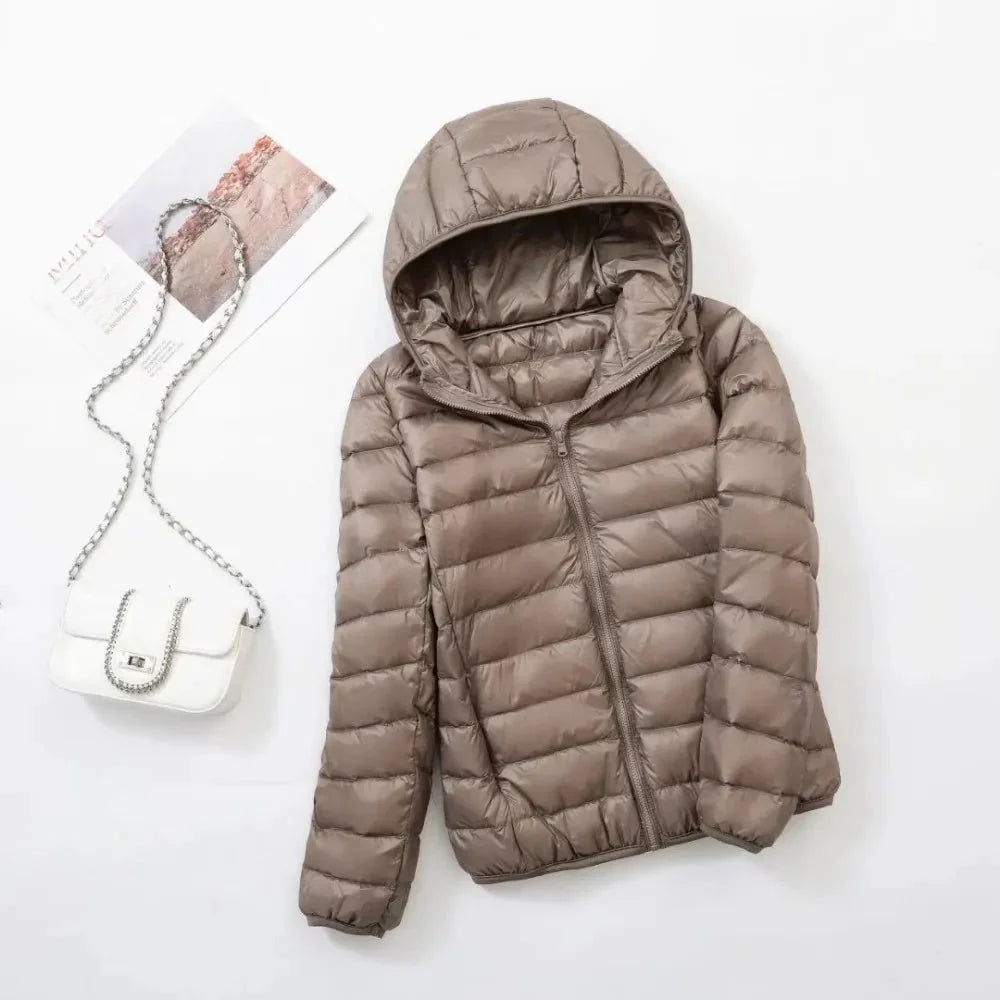 Kurtka puchowa unisex | wodoodporna, kieszeń z zamkiem