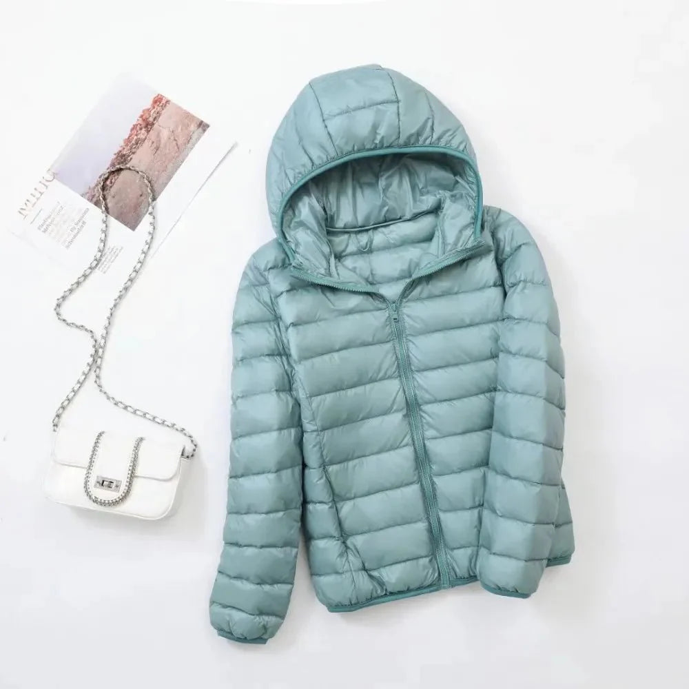 Kurtka puchowa unisex | wodoodporna, kieszeń z zamkiem
