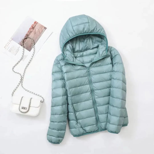 Kurtka puchowa unisex | wodoodporna, kieszeń z zamkiem