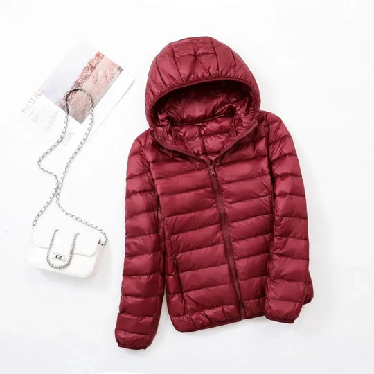 Kurtka puchowa unisex | wodoodporna, kieszeń z zamkiem