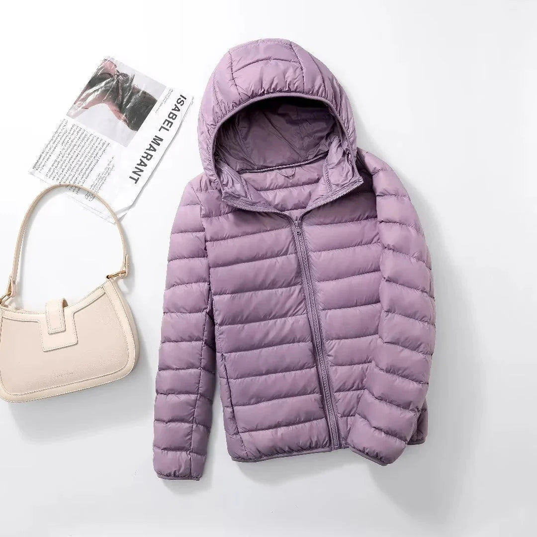Kurtka puchowa unisex | wodoodporna, kieszeń z zamkiem