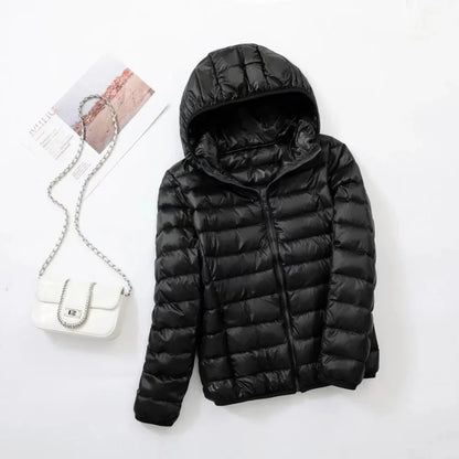 Kurtka puchowa unisex | wodoodporna, kieszeń z zamkiem