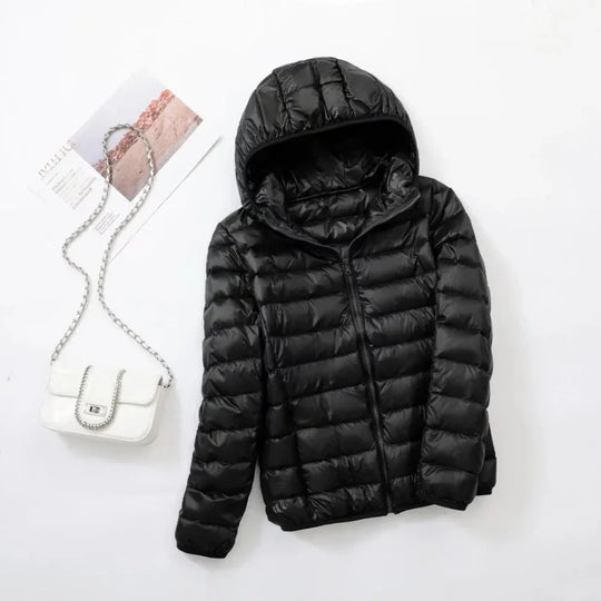 Kurtka puchowa unisex | wodoodporna, kieszeń z zamkiem