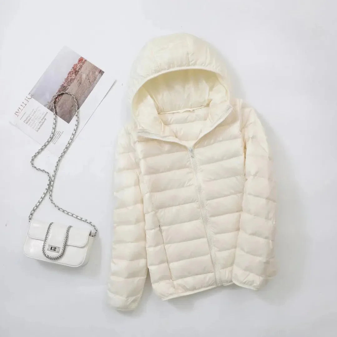 Kurtka puchowa unisex | wodoodporna, kieszeń z zamkiem