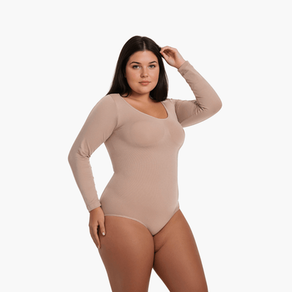 Body modelujące damskie | długi rękaw, krój tanga