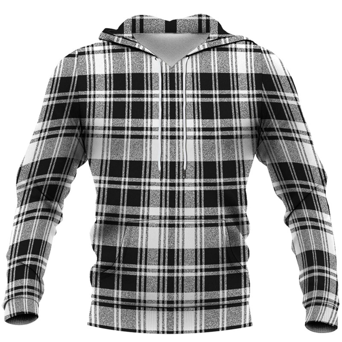 Bluza męska z kapturem | wzór w kratę