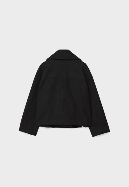 Kurtka zimowa damska krótka | Podwójne zapięcie, szerokie klapy, krótki krój | Elegancki styl na zimę