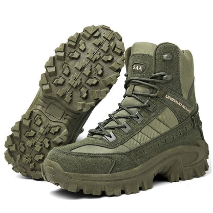 Buty zimowe damskie | wojskowy styl, plusz