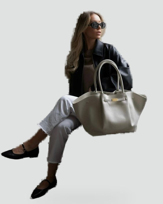 Torba shopper damska | oversized, magnetyczne zapięcie