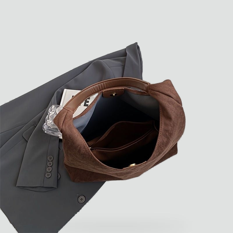 Torba tote damska | zamszowa, pojemna