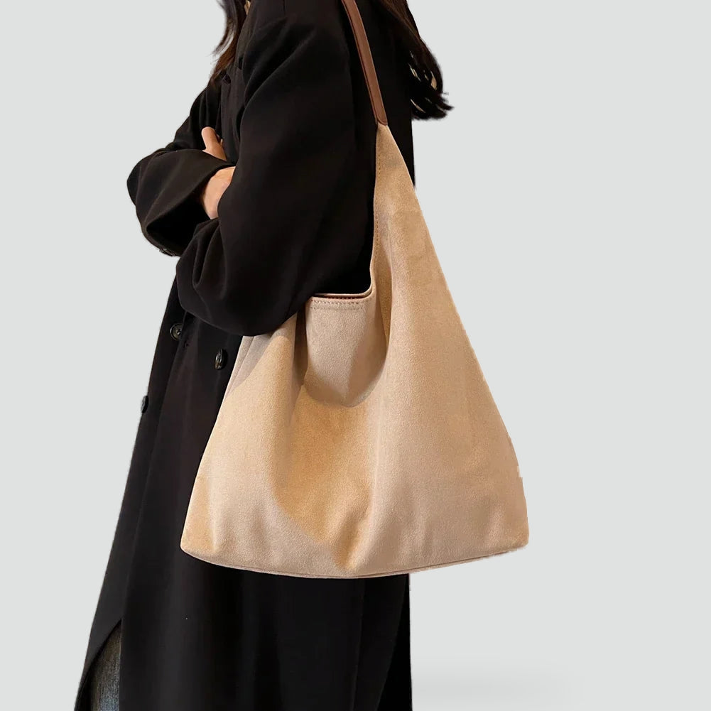 Torba tote damska | zamszowa, pojemna