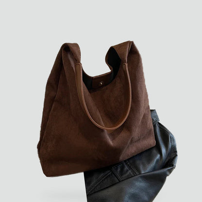 Torba tote damska | zamszowa, pojemna