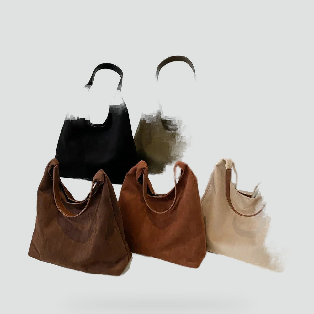 Torba tote damska | zamszowa, pojemna