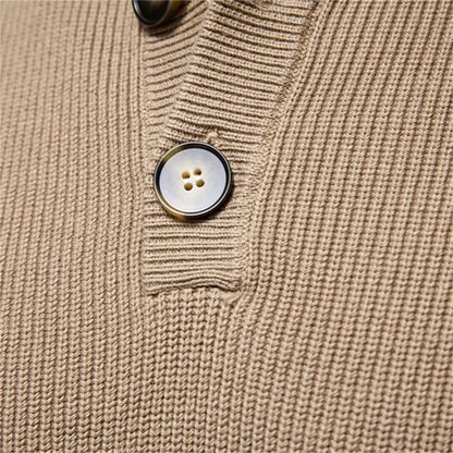 Sweter męski | zapinany na guziki, ściągacz u dołu