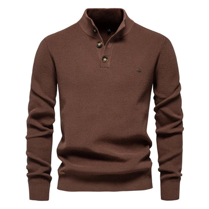 Sweter męski | zapinany na guziki, ściągacz u dołu