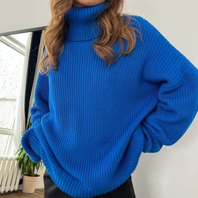Sweter damski | golf, krój plus size