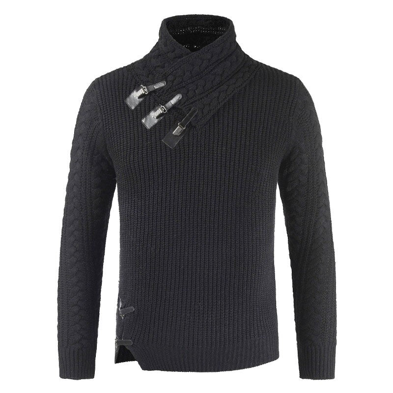 Sweter męski | dzianinowy, długie rękawy