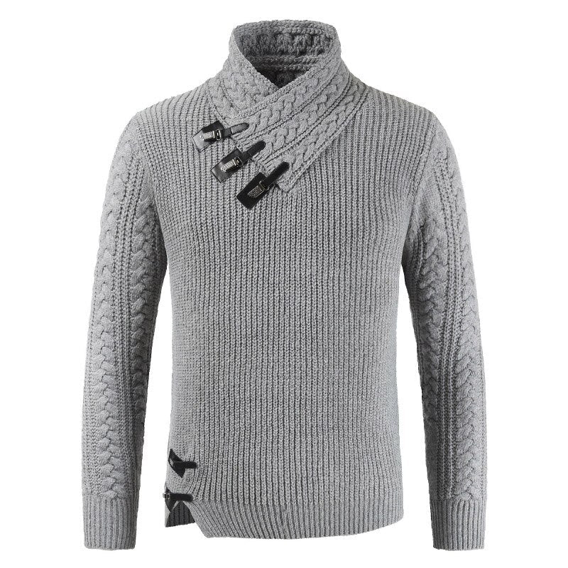Sweter męski | dzianinowy, długie rękawy