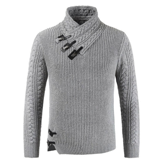 Sweter męski | dzianinowy, długie rękawy