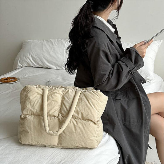 Torba shopper damska | pikowana, lekka