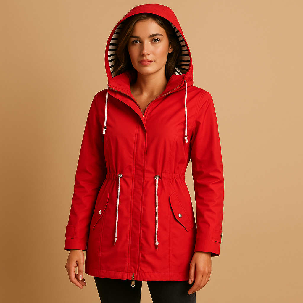 Parka damska | wodoodporna, regulowany pas